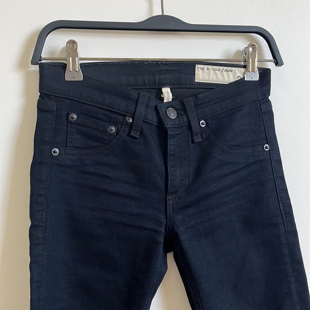 -Rag & Bone Black Skinny Jeans Size 24